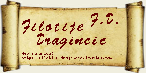 Filotije Draginčić vizit kartica
